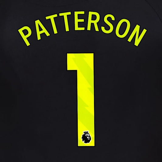 2025 2026 OFFICIAL SUNDERLAND PATTERSON 1 YELLOW 3RD PLAYER SIZE NAME SET