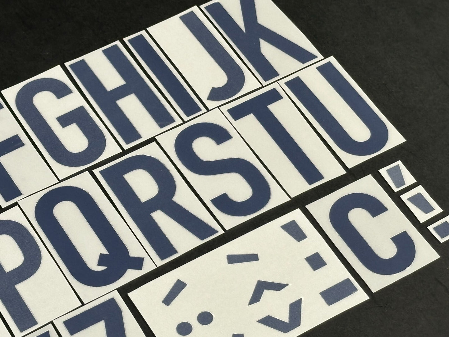 2024 2025 OFFICIAL ENGLAND HOME BLUE PLAYER SIZE LETTERS 52MM