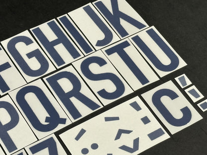 2024 2025 OFFICIAL ENGLAND HOME BLUE PLAYER SIZE LETTERS 52MM
