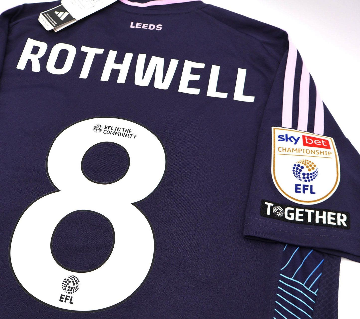 BNWT ADIDAS 2024 2025 LEEDS UNITED THIRD ROTHWELL 8 + PATCHES SHIRT MEN'S MEDIUM