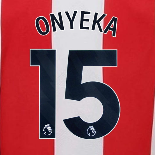 2023 2024 BRENTFORD ONYEKA 15 OFFICIAL BLACK HOME PLAYER SIZE NAMESET