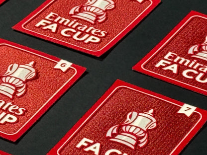 2024 2025 OFFICIAL PLAYER SIZE FA CUP SLEEVE PATCHES - SIZE: 85mm - 67mm