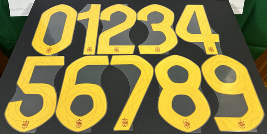 2024 2025 OFFICIAL AVERY DENNISON SPAIN HOME YELLOW BACK OF SHIRT NUMBERS 265mm