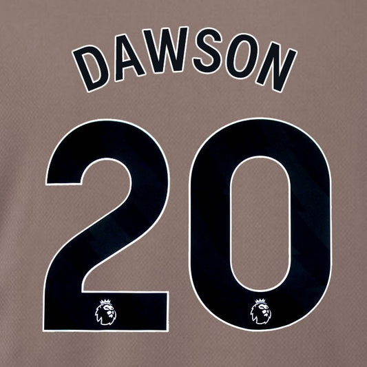 SPURS 2023 2024 DAWSON 20 BLACK 3RD PLAYER SIZE NAME SET