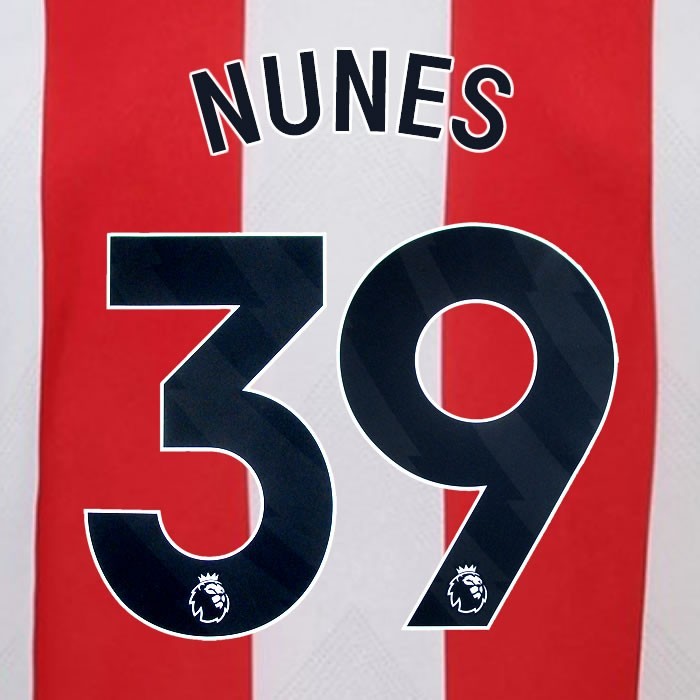 2024 2025 BRENTFORD NUNES 39 OFFICIAL BLACK HOME PLAYER SIZE NAMESET