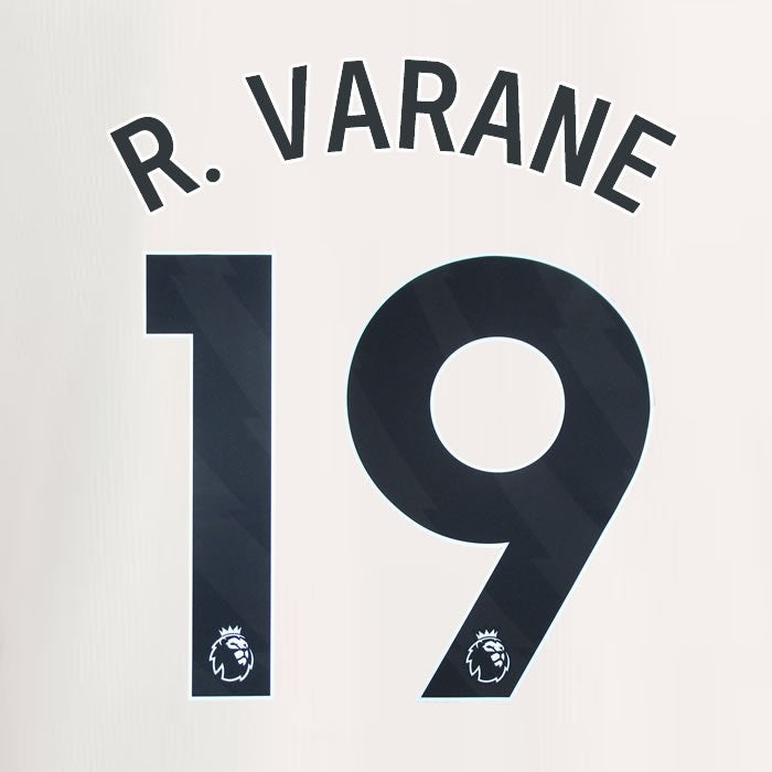 2023 2024 MANCHESTER UNITED R. VARANE 19 3rd BLACK PLAYER SIZE NAMESET