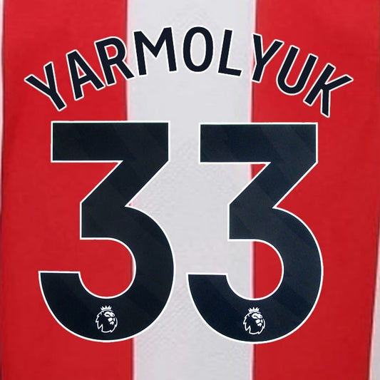 2023 2024 BRENTFORD YARMOLYUK 33 OFFICIAL BLACK HOME PLAYER SIZE NAMESET