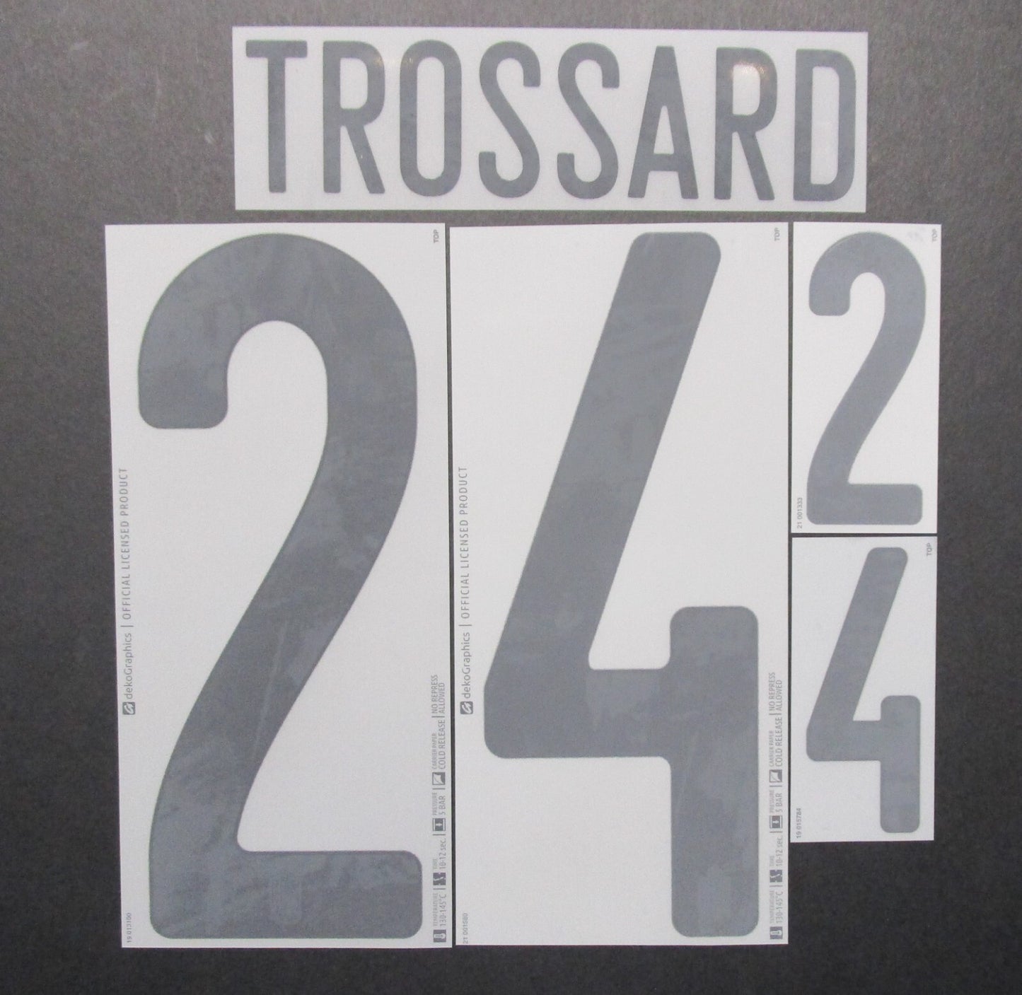 BELGIUM 2020 2021 OFFICIAL TROSSARD 24 AWAY BLACK PLAYER SIZE NAMESET