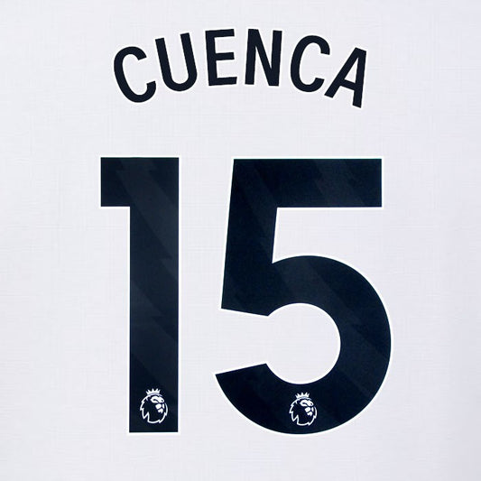 2024 2025 OFFICIAL FULHAM AVERY DENNISON CUENCA 15 HOME PLAYER SIZE NAMESET