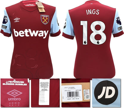 BNWT 2023 2024 UMBRO WEST HAM HOME SHIRT INGS 18 MEN'S