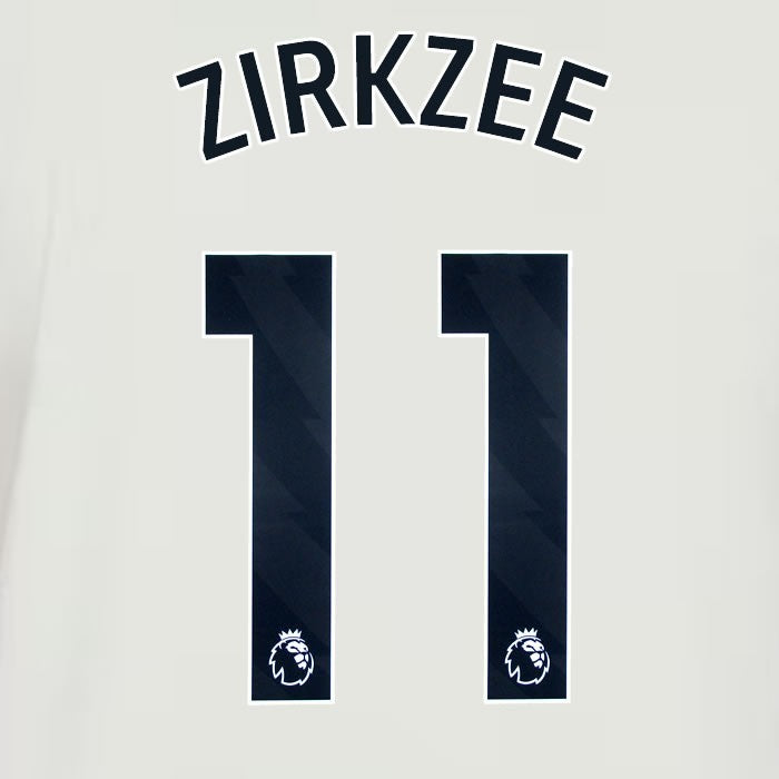 2024 2025 MANCHESTER UNITED ZIRKZEE 11 3RD BLACK PLAYER SIZE NAMESET