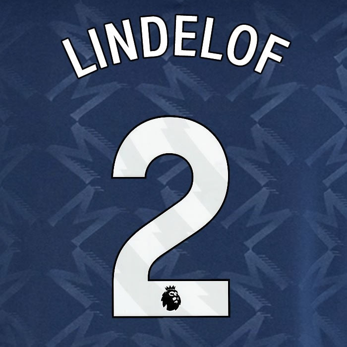 2024 2025 MANCHESTER UNITED LINDELOF 2 AWAY WHITE PLAYER SIZE NAMESET