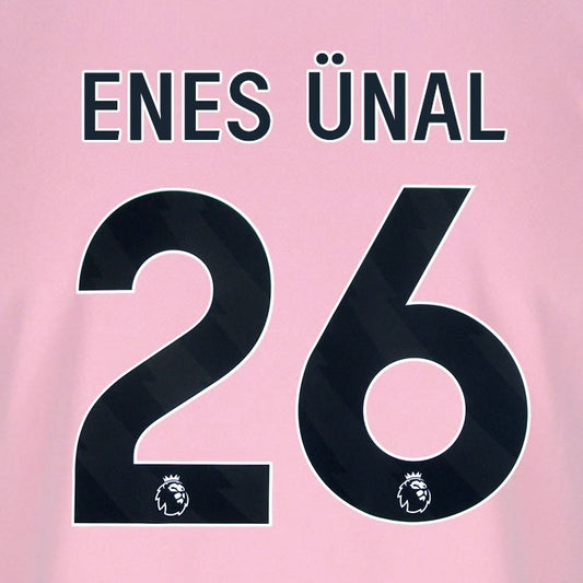 2025 2026 BOURNEMOUTH ENES UNAL 26 BLACK 3RD PLAYER SIZE NAME SET
