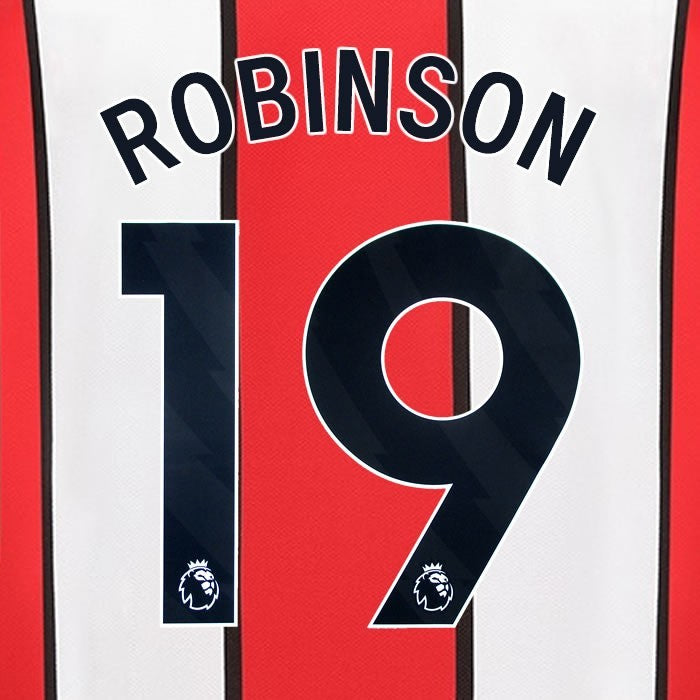 2023 2024 SHEFFIELD UNITED OFFICIAL ROBINSON 19 BLACK HOME PLAYER SIZE NAMESET