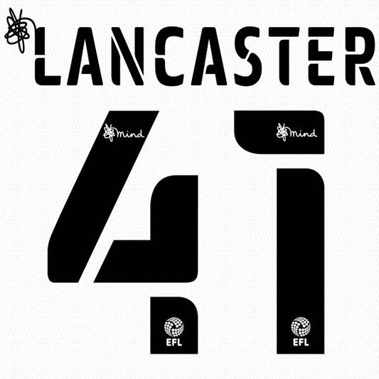 BARNSLEY 2020 2021 OFFICIAL LANCASTER 41 AWAY PLAYER SIZE NAME SET