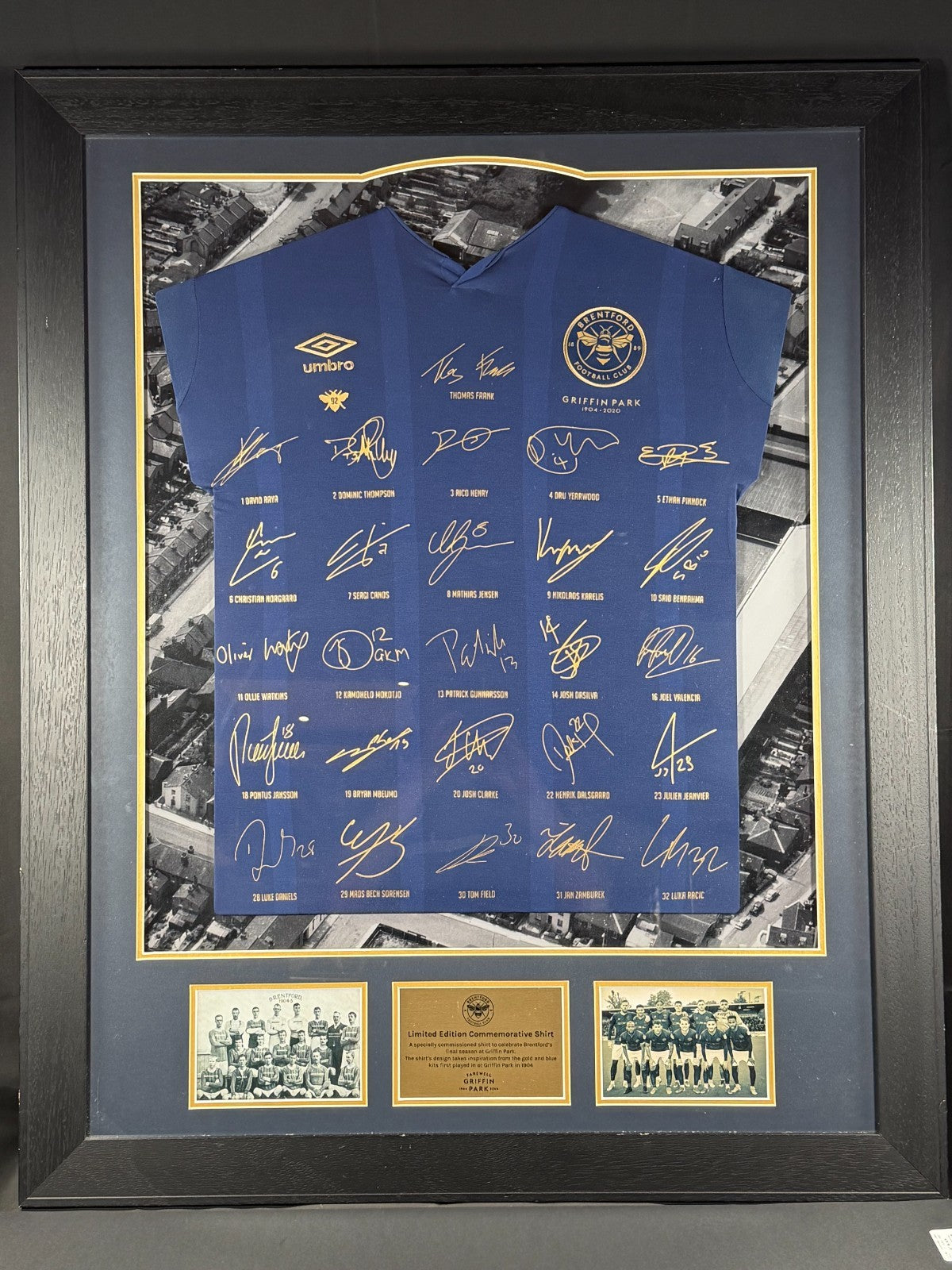 LIMITED EDITION 2020 BRENTFORD FC COMMEMORATIVE SHIRT FINAL SEASON
