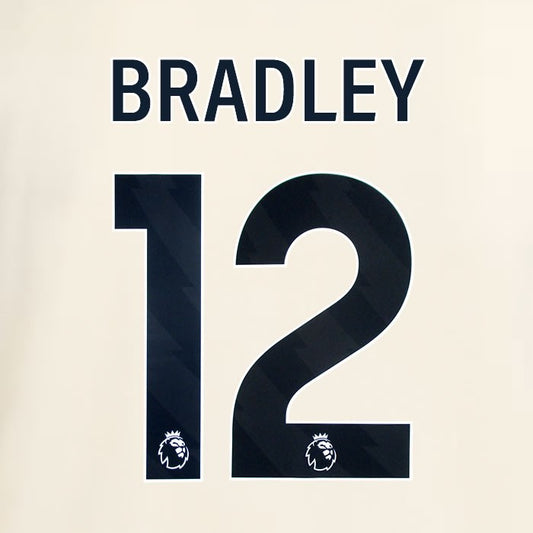 2025 2026 OFFICIAL LIVERPOOL BRADLEY 12 BLACK AWAY PLAYER SIZE NAMESET