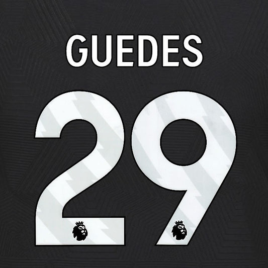2024 2025 WOLVES AWAY WHITE GUEDES 29 OFFICIAL PLAYER SIZE NAMESET