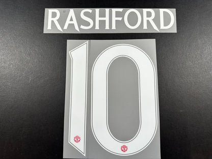 2024 2025 OFFICIAL MAN UNITED RASHFORD 10 WHITE CUP PLAYER SIZE NAMESET