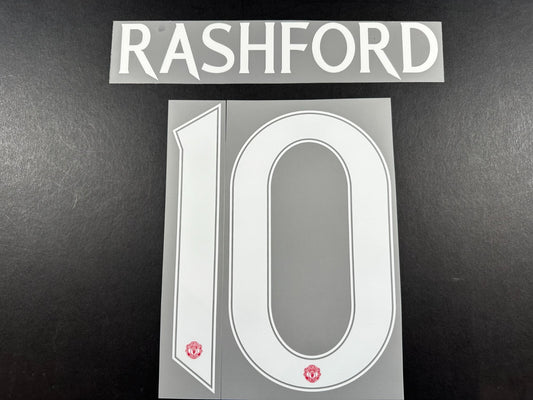 2024 2025 OFFICIAL MAN UNITED RASHFORD 10 WHITE CUP PLAYER SIZE NAMESET