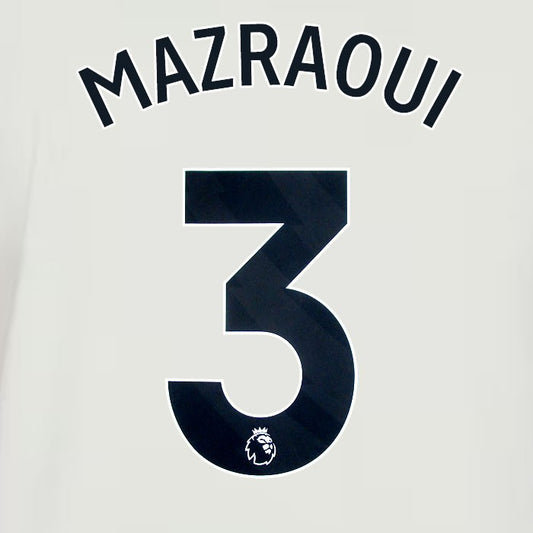 2024 2025 MANCHESTER UNITED MAZRAOUI 3 3RD BLACK PLAYER SIZE NAMESET