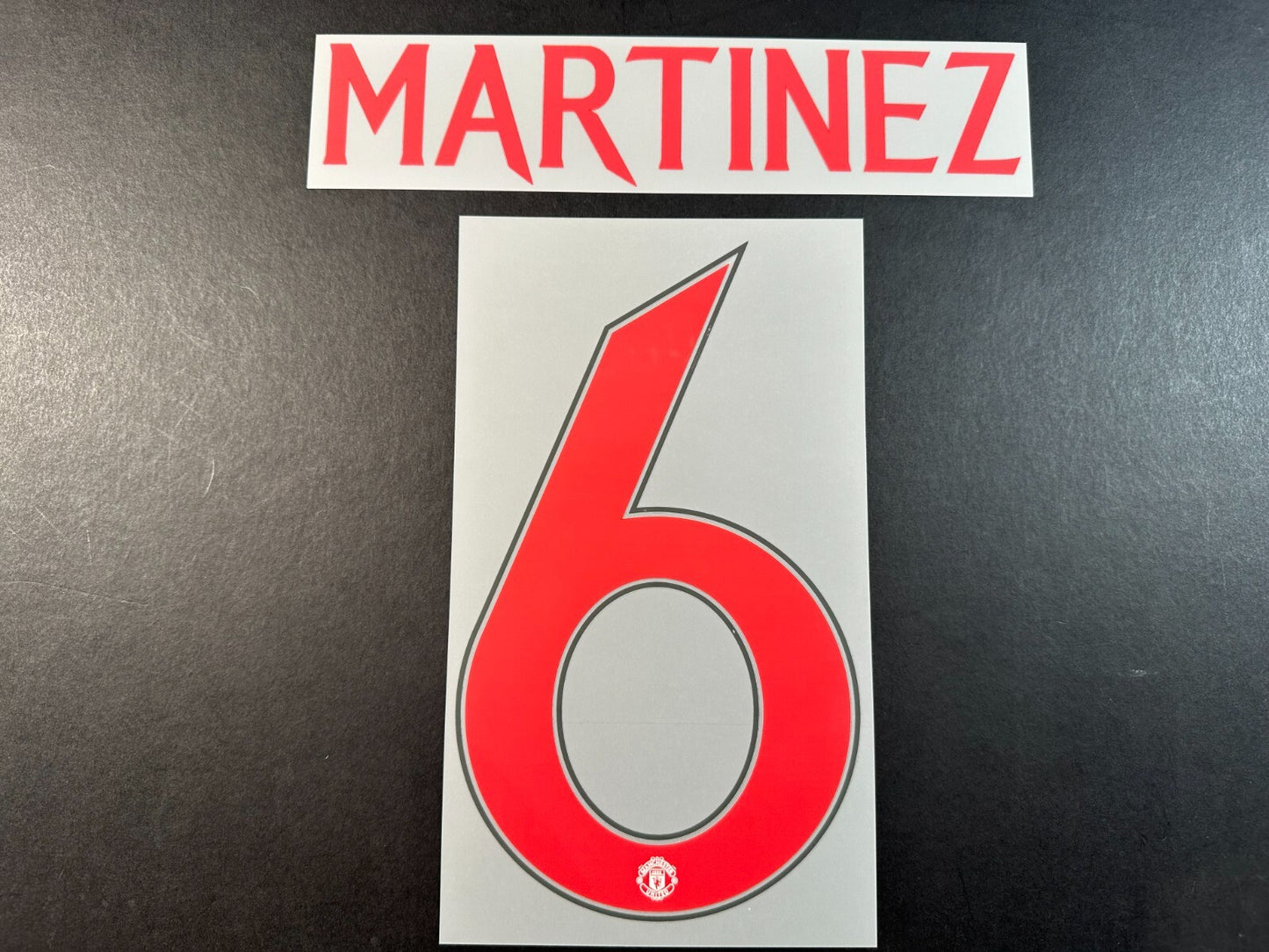 2024 2025 OFFICIAL MAN UNITED MARTINEZ 6 CUP PLAYER SIZE RED NAMESET