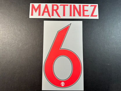 2024 2025 OFFICIAL MAN UNITED MARTINEZ 6 CUP PLAYER SIZE RED NAMESET