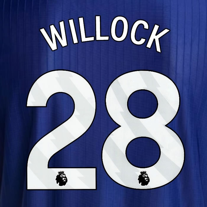 2025 2026 NEWCASTLE WILLOCK 28 OFFICIAL WHITE 3RD PLAYER SIZE NAME SET