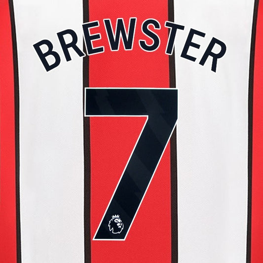 2023 2024 SHEFFIELD UNITED OFFICIAL BREWSTER 7 BLACK HOME PLAYER SIZE NAMESET