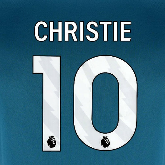 2024 2025 BOURNEMOUTH CHRISTIE 10 WHITE 3RD PLAYER SIZE NAME SET