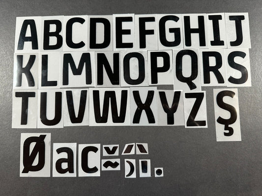 2024 2025 OFFICIAL EFL FOOTBALL LEAGUE BLACK PLAYER SIZE LETTERS