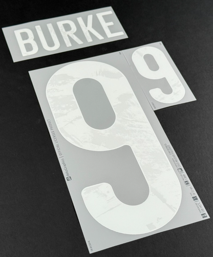 SCOTLAND 2020-2021 OFFICIAL DEKO GRAPHICS BURKE 9 HOME PLAYER SIZE NAME SET