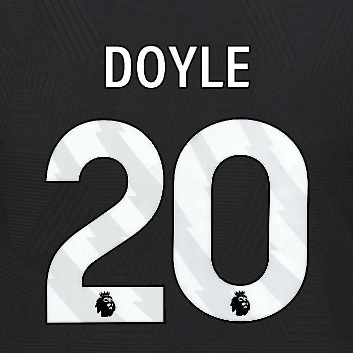 2024 2025 WOLVES AWAY WHITE DOYLE 20 OFFICIAL PLAYER SIZE NAMESET