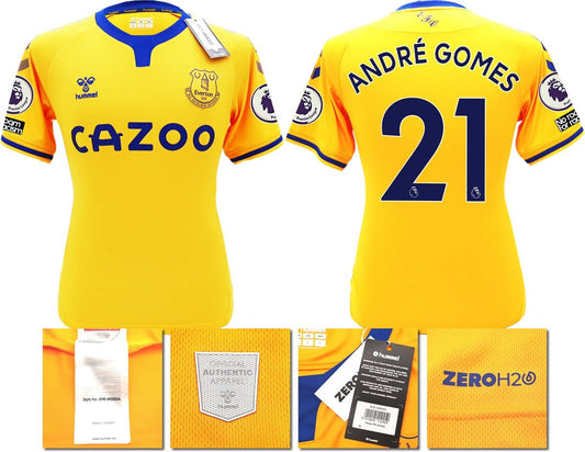 BNWT 2020 2021 HUMMEL EVERTON AWAY SHIRT MEN'S ANDRE GOMES 21 + PATCHES