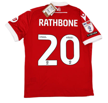 BNWT 2024 2025 WREXHAM A.F.C MACRON HOME SHIRT RATHBONE 20 + PATCHES / SMALL
