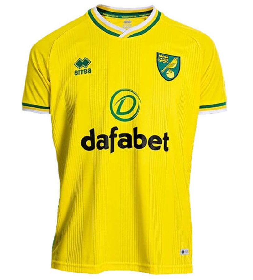 BNWT 2020 2021 NORWICH HOME ERREA FOOTBALL SHIRT MEN'S