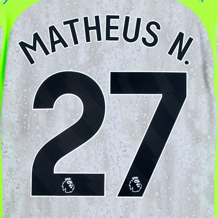 2025 2026 MANCHESTER CITY MATHUES N 27 BLACK 3RD PLAYER SIZE NAME SET