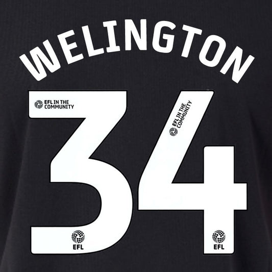 25 26 SOUTHAMPTON FC WELINGTON 34 OFFICIAL WHITE HOME PLAYER SIZE NAME SET 230MM