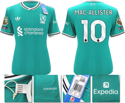 BNWT 2025 2026 LIVERPOOL ADIDAS 3RD SHIRT MAC ALLISTER 10 MEN'S