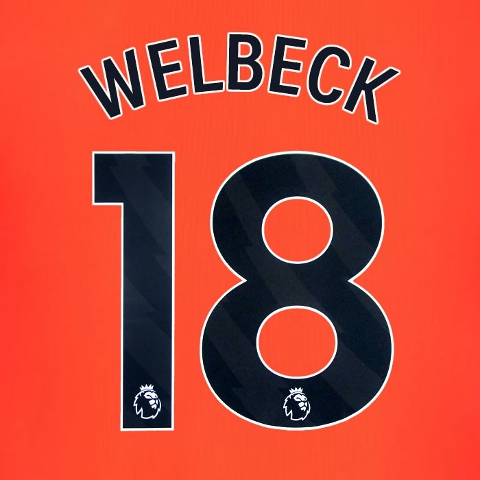 2023 2024 BRIGHTON WELBECK 18 OFFICIAL BLACK 3RD PLAYER SIZE NAME SET