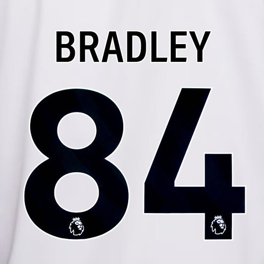 2023 2024 OFFICIAL LIVERPOOL BRADLEY 84 BLACK AWAY PLAYER SIZE NAMESET