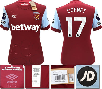 BNWT 2023 2024 UMBRO WEST HAM HOME SHIRT CORNET 17 + PACTHES MEN'S