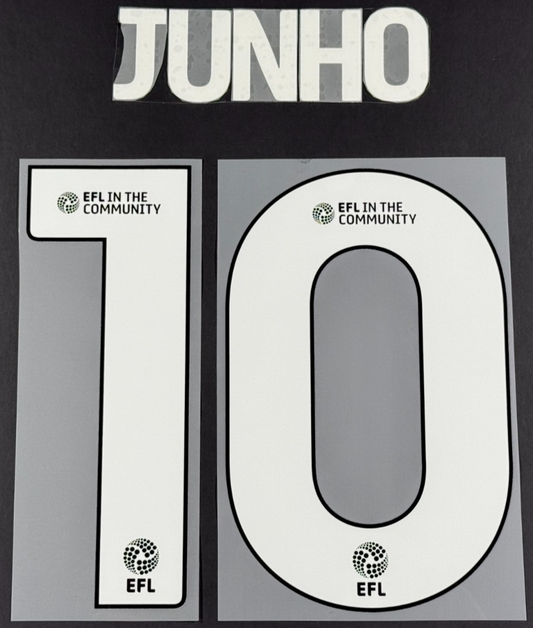 24 / 25 STOKE CITY FC JUNHO 10 OFFICIAL WHITE AWAY PLAYER SIZE NAME SET