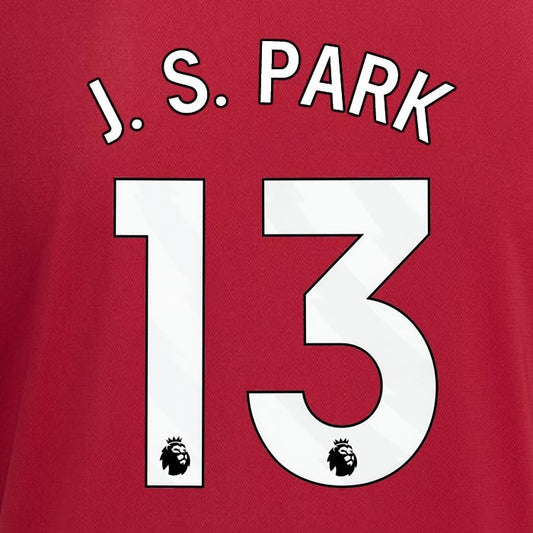 2023 2024 MANCHESTER UNITED J. S. PARK 13 HOME WHITE PLAYER SIZE NAMESET