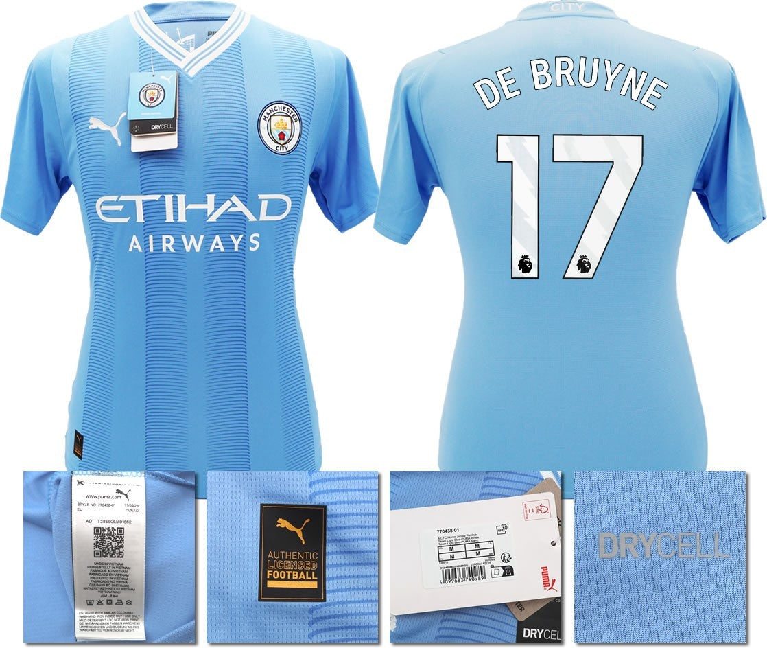 BNWT 2023 2024 MAN CITY PUMA HOME DE BRUYNE 17 SHIRT MEN'S SMALL