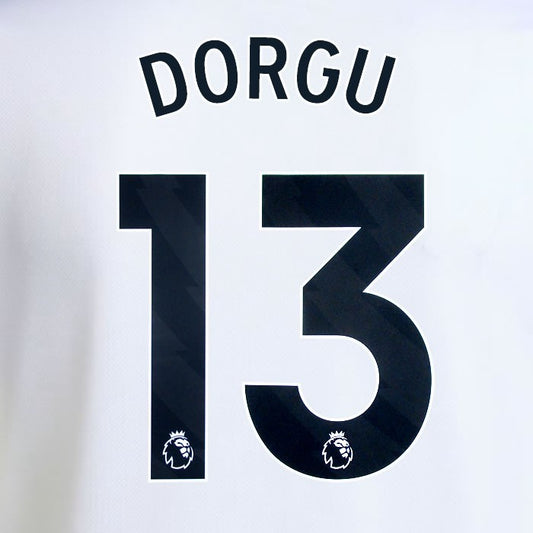 2025 2026 MANCHESTER UNITED DORGU 13 AWAY BLACK PLAYER SIZE NAMESET