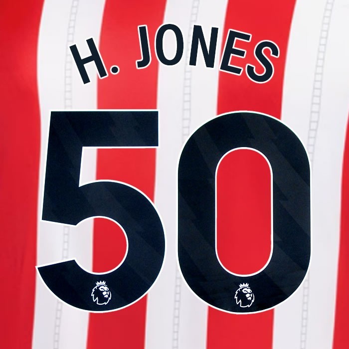 2025 2026 OFFICIAL SUNDERLAND H JONES 50 BLACK HOME PLAYER SIZE NAME SET
