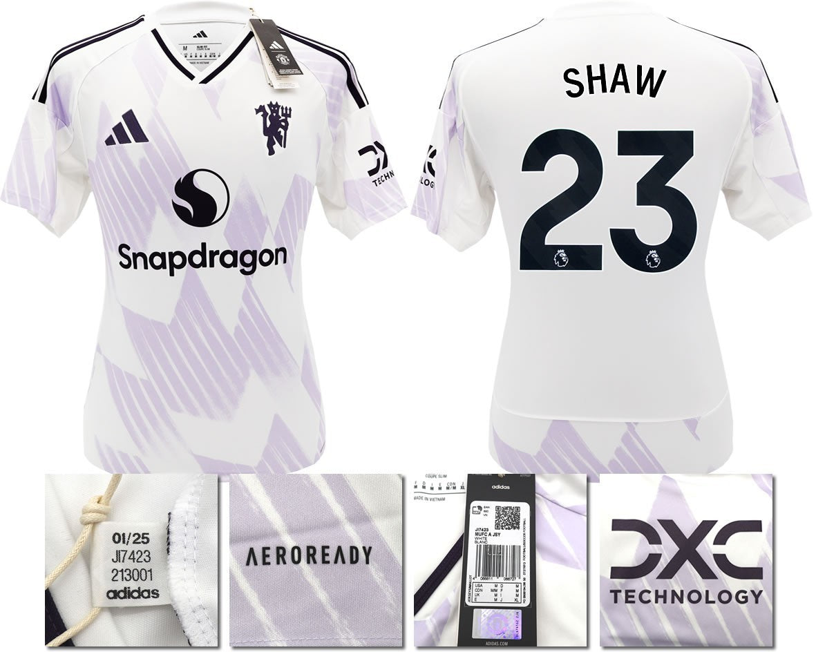 BNWT 25 26 MANCHESTER UNITED ADIDAS AWAY SHIRT SHAW 23 + PATCHES
