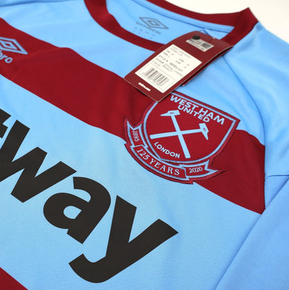 BNWT 2020 2021 UMBRO WEST HAM AWAY SHIRT LONG SLEEVE NOBLE 16