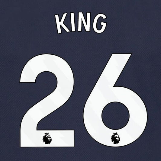 SPURS 2023 2024 KING 26 AVERY DENNISON WHITE AWAY PLAYER SIZE NAME SET